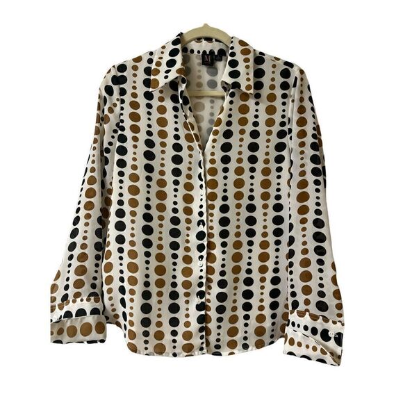 Milano blouse polka dot  pattern size M - Picture 1 of 3